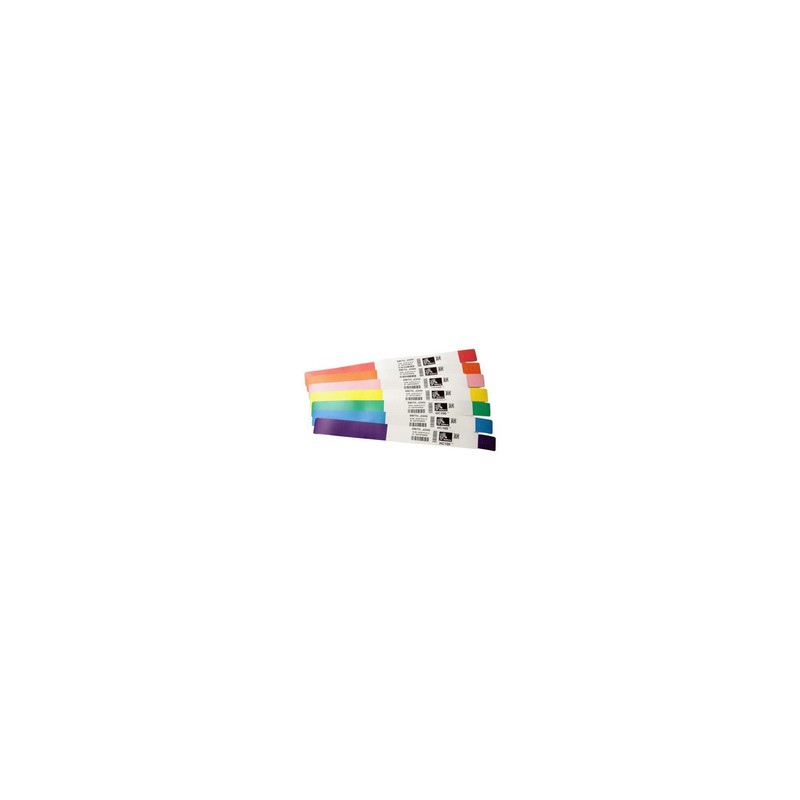 Zebra Wristband, Synthetic, 1X11IN (25.4X279.4MM) DT, Z Band Ultra Soft, Coated, Permanent Adhesive, Cartridge, 175/Roll