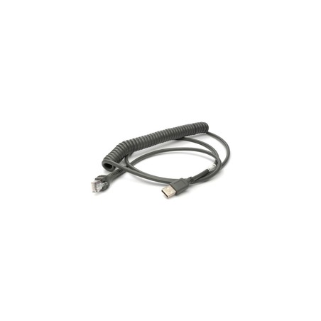Cable, USB, Type A, Coiled, POT, CAB-524, 8 ft.