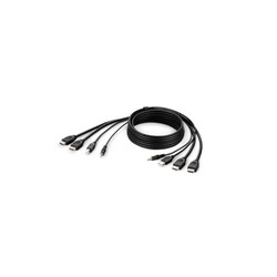 DUAL HDMI/USB/AUD CBL/HDMI M/M USB A/B 6IN