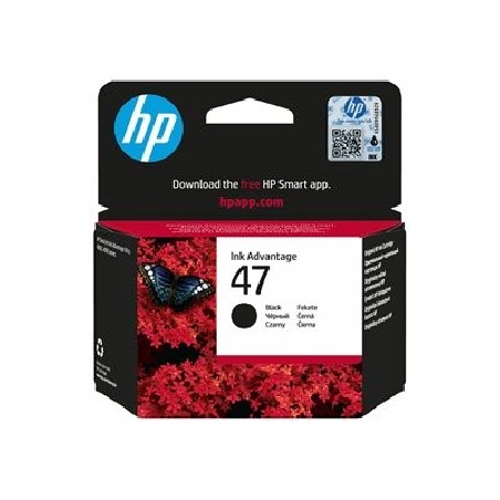 HP 47 Black Original Cartridge/EN/RU/PL/HU/CZ