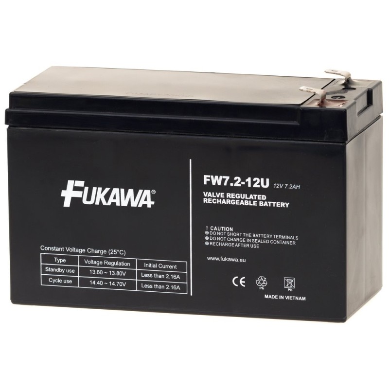 Akumulátor FUKAWA FW 7.2-12 F1U (12V 7,2Ah) faston 4,8mm