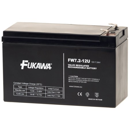 Akumulátor FUKAWA FW 7.2-12 F1U (12V 7,2Ah) faston 4,8mm