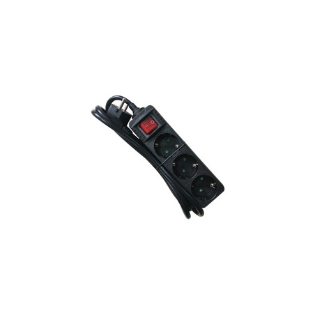 Mcab Socket Strip 3S PVC 1.5M BK Eco/16A/3680W