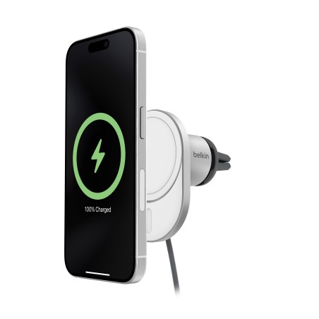 Belkin Boostcharge Magnet Kabelloses/QI2(15W) Ohne Kfz-Netzteil WEI