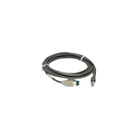 Zebra Cable - Shieldedusb: Power Plusconnector, 15FT.(4.6M), Straight,12V