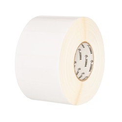 Label, Polypropylene, 76.2x25.4mm Direct Thermal, PolyPro 4000D, Permanent Adhesive, 19mm Core, Perforation and Black Mark