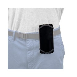 Mobilis Universal Belt Clip ABS/Rotating 90DGR + Silicon Holder