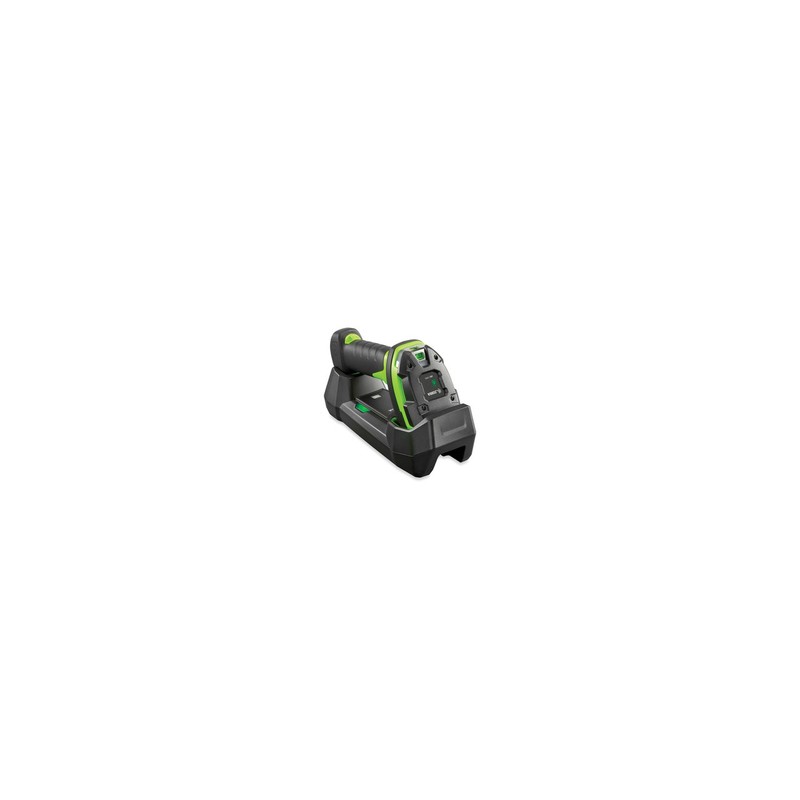 Zebra DS3678-XR: Rugged, Area Imager, Extended Range (SE58), Cordless, FIPS, Green Laser Aimer, Industrial Green, Vibration