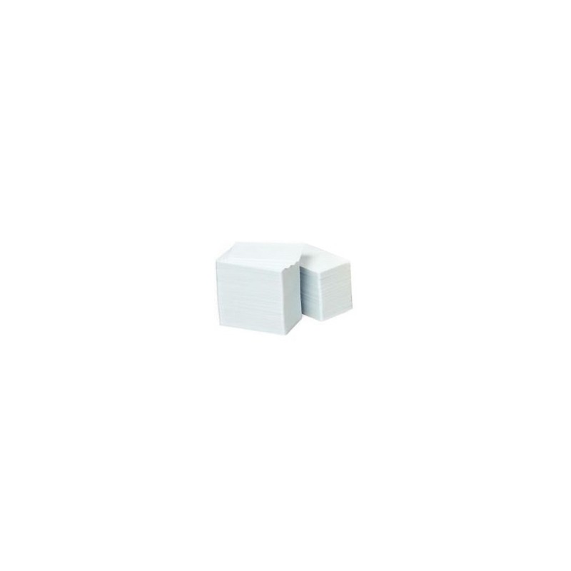 Zebra Card,Food SAFE PVC,30 Mil,White/White,Glossy (500 Box)
