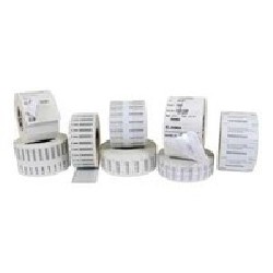 Zebra Label, Polypropylene, 44X19MM Thermal Transfer, Matte White Polypropylene, Permanent Adhesive, 76MM Core, RFID, 1000
