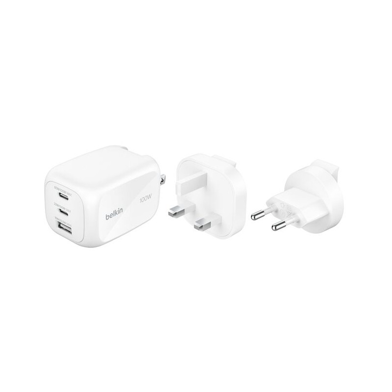 Belkin Boostcharge 100W 2C1A Wall/Charger With Interchangable Plug