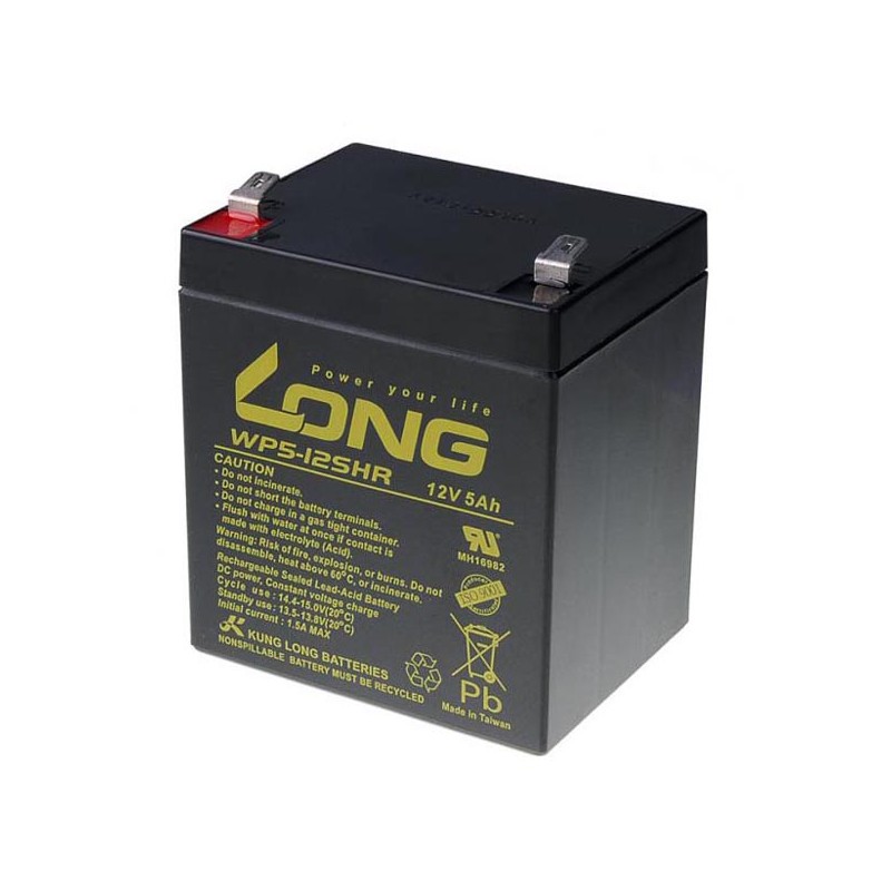 Long 12V 5Ah olověný akumulátor F2