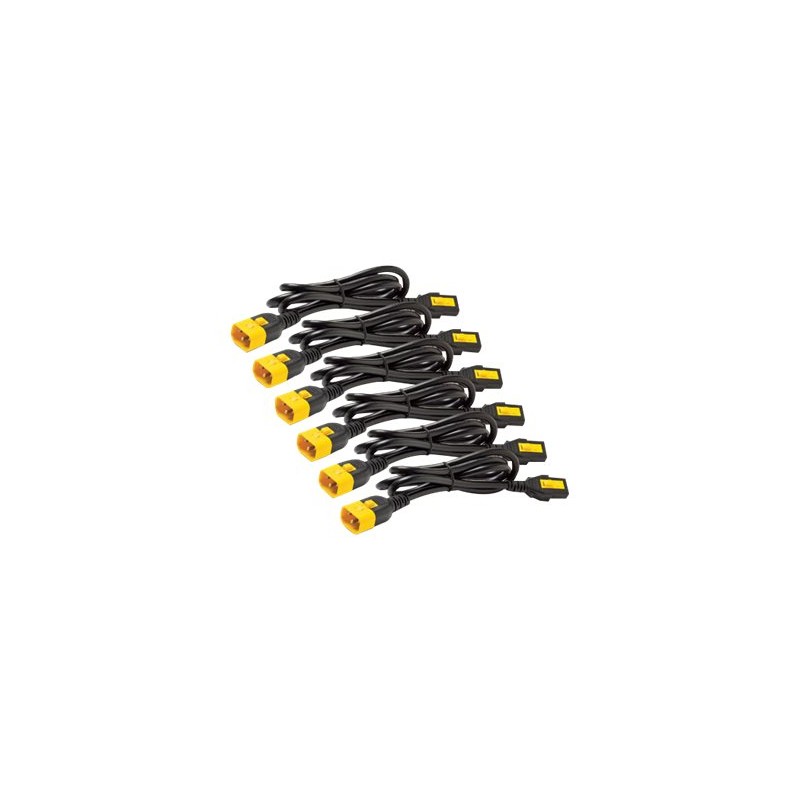 Power Cord Kit (6 ea), Locking, C13 to C14, 0.6m