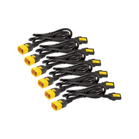 Power Cord Kit (6 ea), Locking, C13 to C14, 0.6m