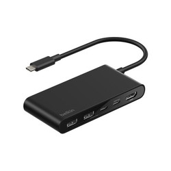 CONNECT 5-IN-1 USB-C HUB WITH/DUAL USB-C PORTS BLACK