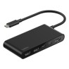 Belkin CONNECT 5-IN-1 USB-C Hub With/Dual USB-C Ports Black