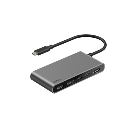 Belkin CONNECT 5-IN-1 USB-C Hub With/Dual USB-C Ports Silver