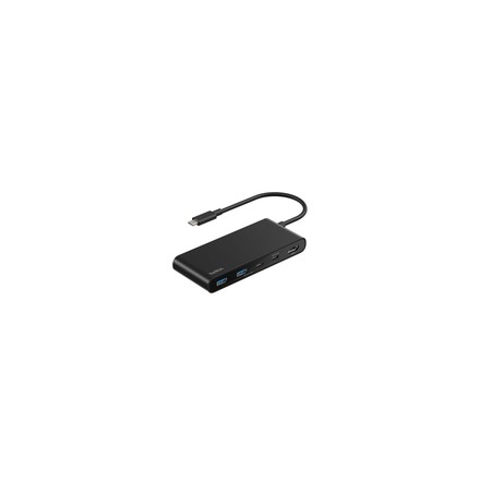 Belkin CONNECT 7-IN-1 USB-C Hub With/Dual USB-C Ports Black