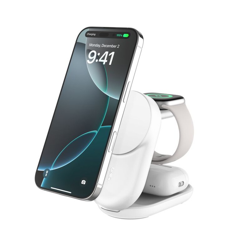 ULTRACHARGE 25 WATT QI2 MAGNETI/3-IN-1 LADESTATION KLAPPBAR WEI WIZ037KQWH