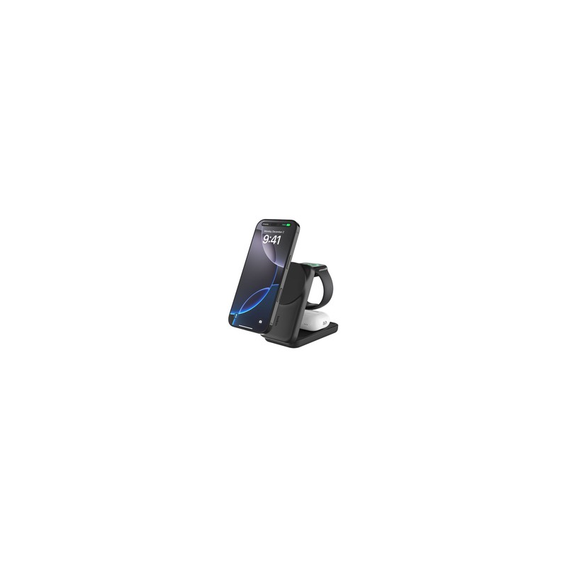 ULTRACHARGE 25 WATT QI2 MAGNETI/3-IN-1 LADESTATION KLAPPBAR SCHW WIZ036KQBK