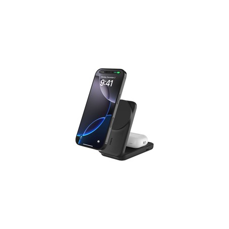 ULTRACHARGE 25 WATT QI2 MAGNETI/2-IN-1 LADESTATION KLAPPBAR SCHW WIZ038KQBK