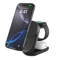 ULTRACHARGE 25 WATT QI2 MAGNETI/3-IN-1 LADESTATION KLAPPBAR SCHW WIZ037KQBK