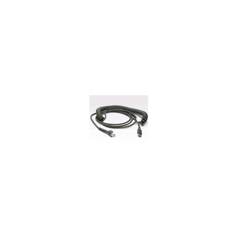 Zebra Cable - Shielded USB: Power Plus Connector, 7FT. (2.8M), Straight, 12V