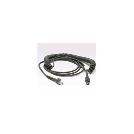 Zebra Cable - Shielded USB: Power Plus Connector, 7FT. (2.8M), Straight, 12V