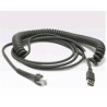 Zebra Cable - Shielded USB: Power Plus Connector, 7FT. (2.8M), Straight, 12V