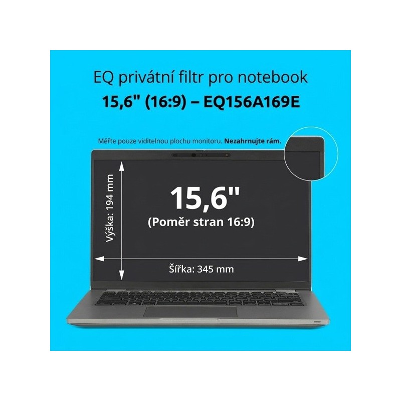 Kensington EQ Privacyacy Screen/Filter For 15.6IN Laptops 16:9