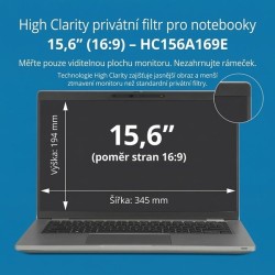 KENSINGTON HIGH CLARITY PRIVACY/SCREEN FILTER FOR 15.6IN LAPTOPS