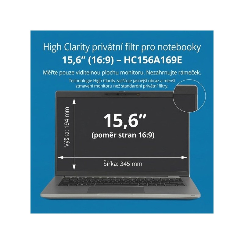 KENSINGTON HIGH CLARITY PRIVACY/SCREEN FILTER FOR 15.6IN LAPTOPS