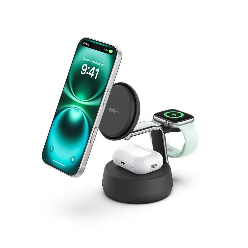 Belkin Ultracharge Pro 25 Watt QI2 Mag/3-IN-1 Ladestation Schwarz
