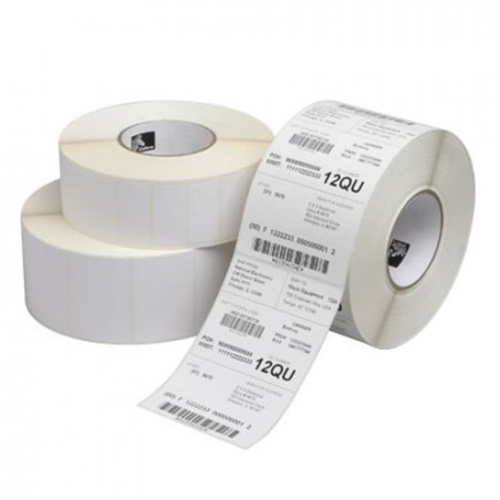 Zebra Label, Polypropylene, 76X25MM Thermal Transfer, PolyPro 3000T Gloss , Permanent Adhesive, 76MM Core Sample, RFID