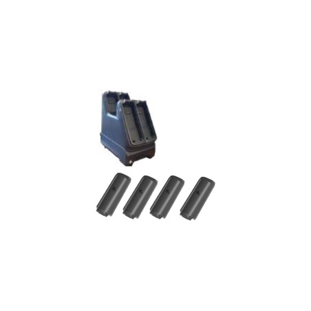 MC22/MC27 Battery power kit, includes 4-slot battery charger and (4) battery pack (LITHIUM-ION, PP, 3500MAH).