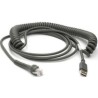 Cable, USB, Type A, Coiled, 3.6 m, CAB-467, 12 ft.