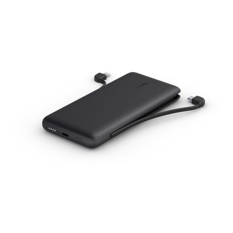 Belkin Power Bank 10K Inc USB-C/And Lightning Cables Black