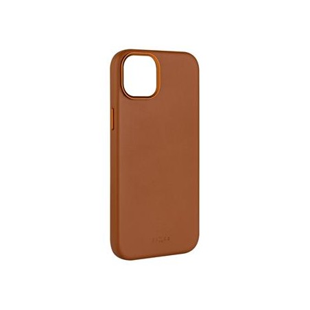 FIXED MagLeather kožený kryt iPhone 15, hnědý