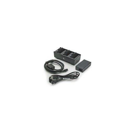 3 Slot Battery Charger ZQ300 Series includes power supply and EU power cord