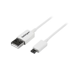 2M WHITE USB TO MICRO USB CBL/.