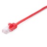 CAT6 ETHERNET RED UTP 1M/RJ45 100 COPPER SNAGLESS