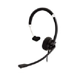 V7 Deluxe Mono Headset W/Mic/Vol Ctrl 1.8M 3.5MM BLK IN