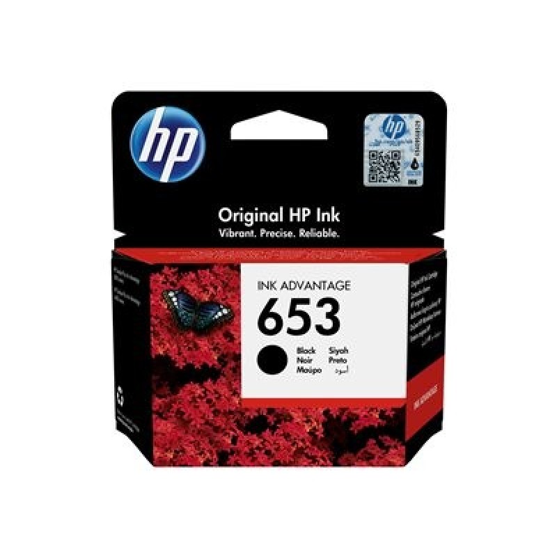HP 653 Black Original Ink Advantage Cartridge (360 pages)