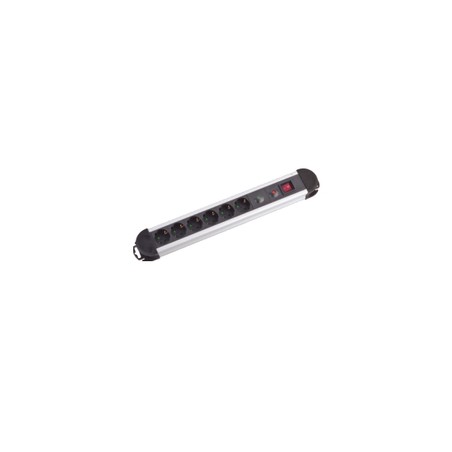 Mcab Steckdosenleiste 6-FACH-ALU-2M/Ueberspannungsschutz