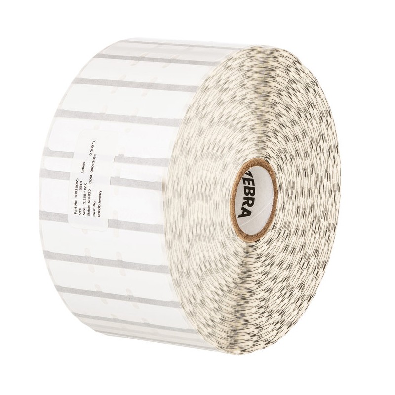 Label, Polypropylene, 2.2x0.5in (55.9x12.7mm) DT, 8000D Jewelry, Coated, Permanent Adhesive, 1in (25.4mm) core, 3510/roll, 6/box