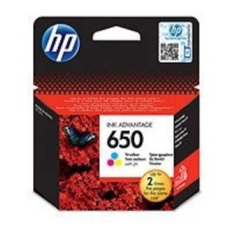 HP 650 Tri-color Ink Cart, 5 ml, CZ102AE (200 pages)