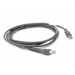 Zebra Cable - Shielded USB: Series A Connector, 7FT. (2.1M), Straight