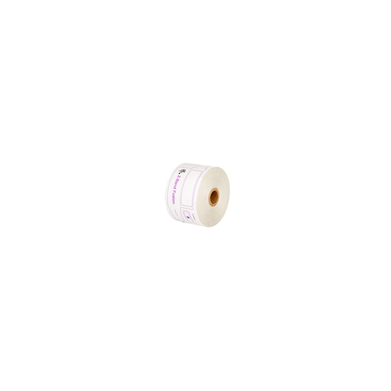Wristband, PolyPro/PET, 3 x 11in (76x279mm) DT, Z-Band Fusion, Adhesive Closure, Adult w/ Label, 200/roll, 5 rolls/case, 5"OD