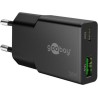 goobay 30W USB-C PD GaN duální rychlonabíječka tenká 1x USB-C port (Power Delivery) a 1x USB-A port (Quick Charge) PPADAPTER173