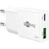 goobay 30W USB-C PD GaN duální rychlonabíječka tenká 1x USB-C port (Power Delivery) a 1x USB-A port (Quick Charge) PPADAPTER172